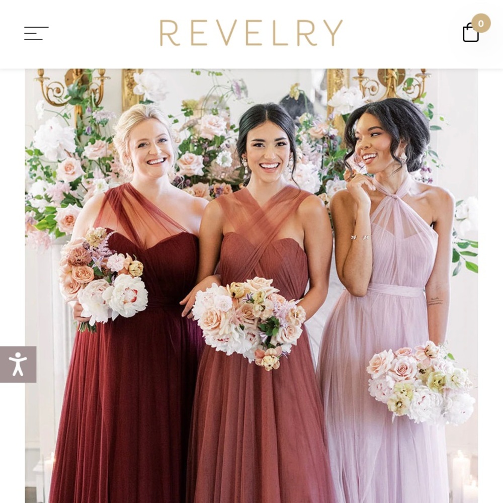 Revelry CABERNET burgundy bridesmaids dress size 6